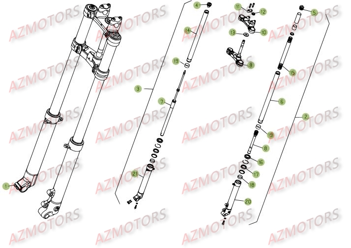 Fourche AZMOTORS PiÃ¨ces BETA REV 3-270cc  - [2005]