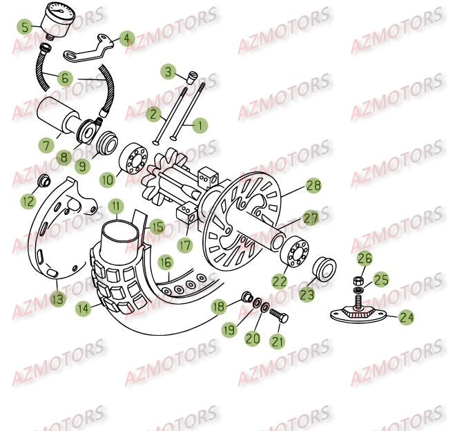 Roue Avant AZMOTORS PiÃ¨ces BETA REV 3-270cc  - [2005]