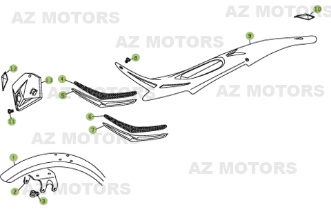Carenages Reservoir Selle AZMOTORS PiÃ¨ces BETA REV 3-270cc  - [2006]