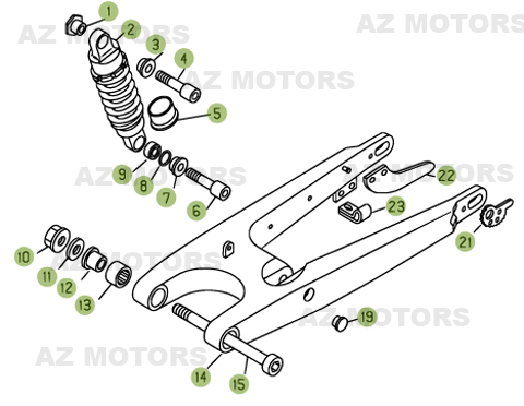 Fourche Arriere Suspension Ar AZMOTORS PiÃ¨ces BETA REV 3-270cc  - [2006]