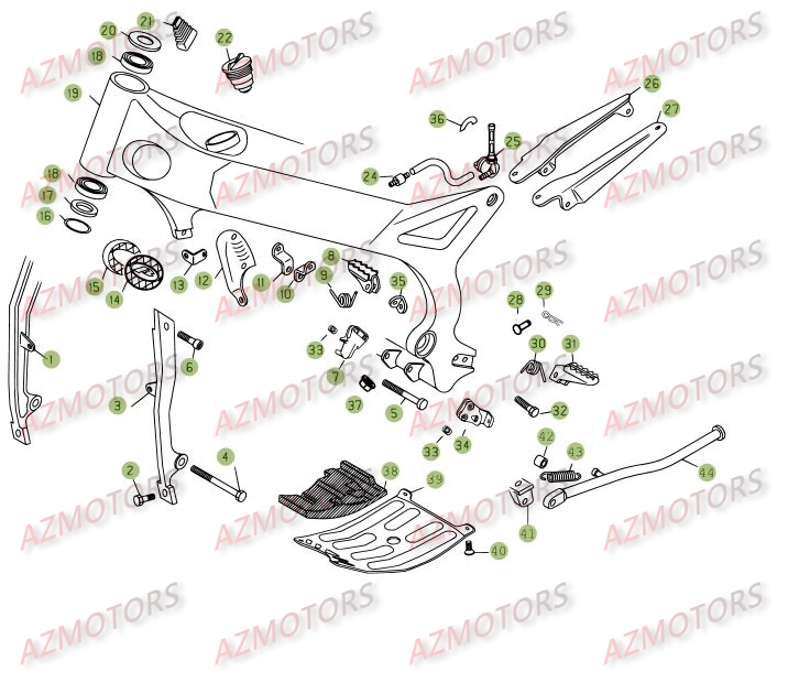 Accessoires Du Chassis AZMOTORS PiÃ¨ces BETA REV 3-270cc  - [2008]