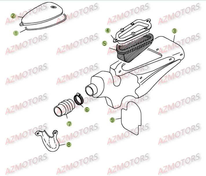 Boitier Du Filtre AZMOTORS PiÃ¨ces BETA REV 3-270cc  - [2008]