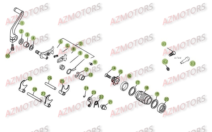 Commande Boite A Vitesses AZMOTORS PiÃ¨ces BETA REV 3-270cc  - [2008]