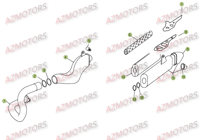 Echappement AZMOTORS PiÃ¨ces BETA REV 3-270cc  - [2008]