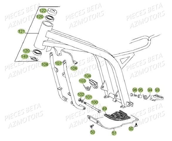 Chassis Du N Serie 200336 A 200448 AZMOTORS PiÃ¨ces BETA REV 80 - [2010-2011]