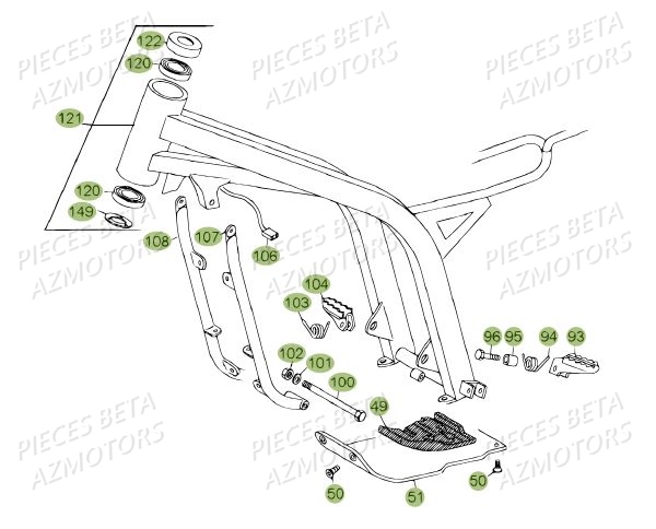 Chassis Du N Serie 200449 A 200484 AZMOTORS PiÃ¨ces BETA REV 80 - [2010-2011]