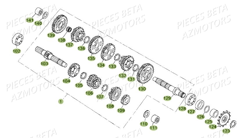 Boite A Vitesses AZMOTORS PiÃ¨ces BETA REV 80 - [2012]