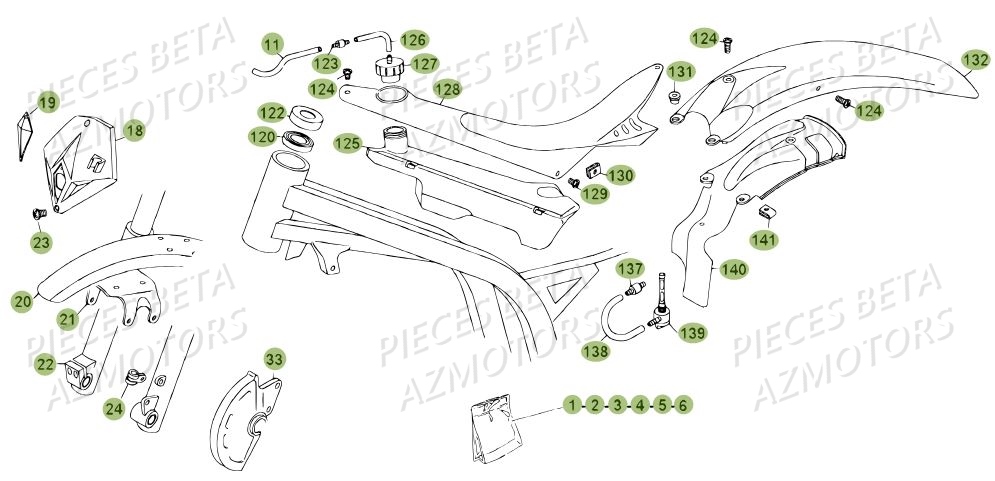 Carenages Du No Serie 200379 A 200484 AZMOTORS PiÃ¨ces BETA REV 80 - [2012]