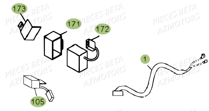 Equipement Electrique AZMOTORS PiÃ¨ces BETA REV 80 - [2012]