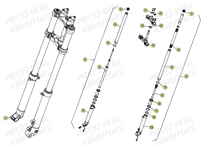 Fourche Du No Serie 200001 A 200335 AZMOTORS PiÃ¨ces BETA REV 80 - [2012]