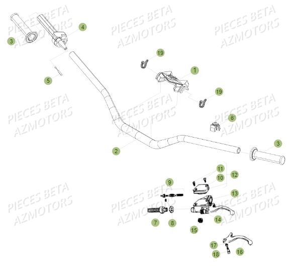 Guidon Du No Serie 200610 A 299999 AZMOTORS PiÃ¨ces BETA REV 80 - [2012]