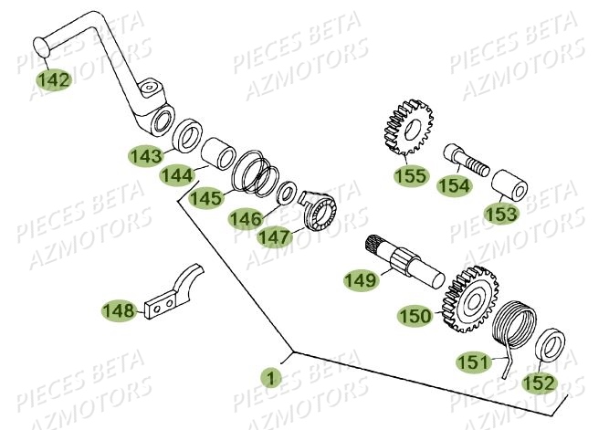 Kick Starter AZMOTORS PiÃ¨ces BETA REV 80 - [2012]