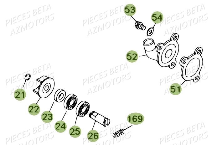 Pompe A Eau AZMOTORS PiÃ¨ces BETA REV 80 - [2012]