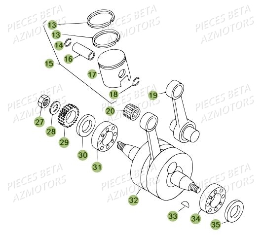 Vilebrequin AZMOTORS PiÃ¨ces BETA REV 80 - [2012]