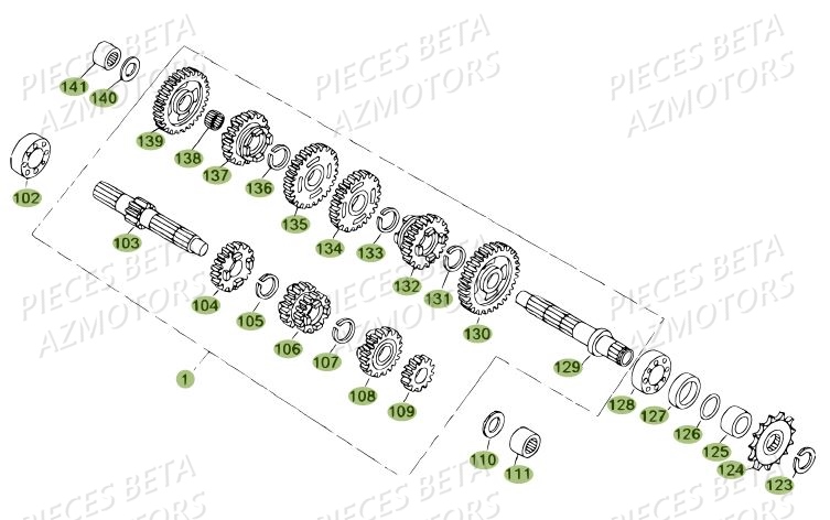 Boite A Vitesses AZMOTORS PiÃ¨ces BETA REV 80 - (2013)