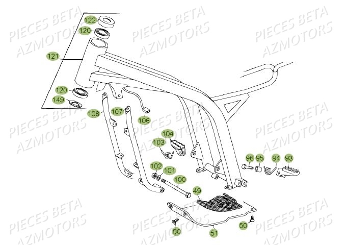 Chassis Du No Serie 200336 A 200448 AZMOTORS PiÃ¨ces BETA REV 80 - (2013)
