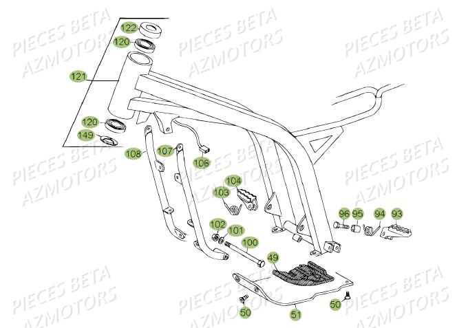 Chassis Du No Serie 200449 A 200484 AZMOTORS PiÃ¨ces BETA REV 80 - (2013)