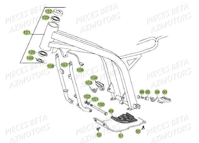 Chassis Du No Serie 200485 A 200609 AZMOTORS PiÃ¨ces BETA REV 80 - (2013)