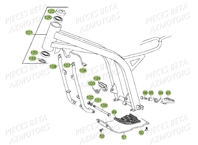 Chassis Du No Serie 200610 A 299999 AZMOTORS PiÃ¨ces BETA REV 80 - (2013)