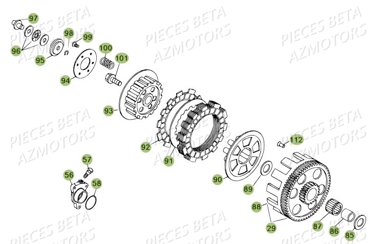 Embrayage Du No Serie 200001 A 200335 AZMOTORS PiÃ¨ces BETA REV 80 - (2013)