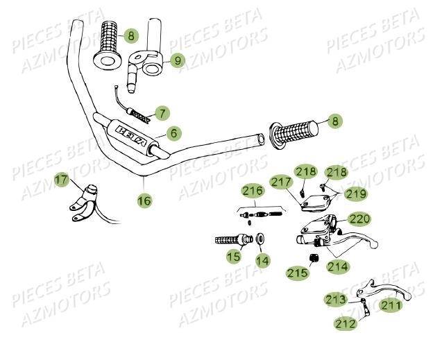 Guidon Du No Serie 200379 A 200448 AZMOTORS PiÃ¨ces BETA REV 80 - (2013)