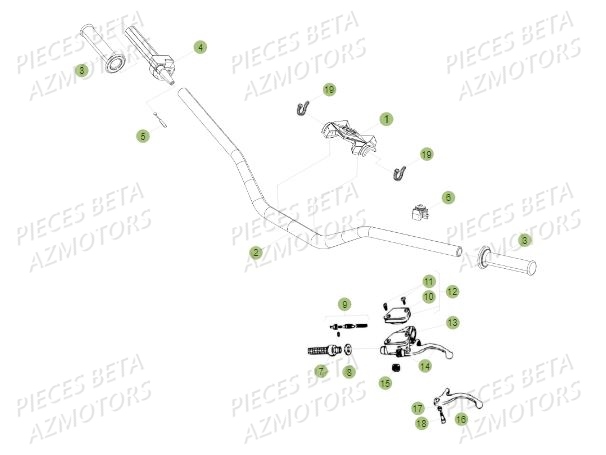 Guidon Du No Serie 200610 A 299999 AZMOTORS PiÃ¨ces BETA REV 80 - (2013)