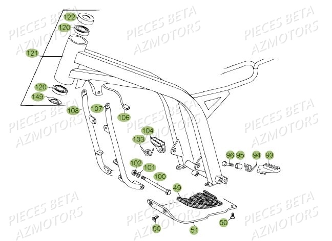 Chassis Du No Serie 200610 A 299999 AZMOTORS PiÃ¨ces BETA REV 80 - (2014)