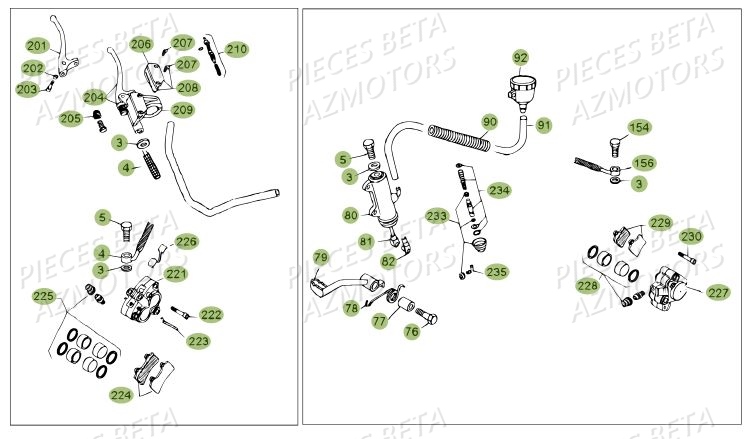 Freins Du No Serie 200379 A 299999 AZMOTORS PiÃ¨ces BETA REV 80 - (2014)