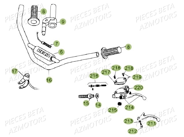 Guidon Du No Serie 200449 A 200609 AZMOTORS PiÃ¨ces BETA REV 80 - (2014)