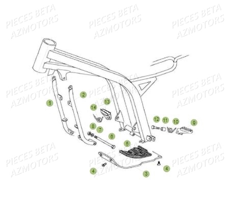 Accessoires Du Chassis AZMOTORS PiÃ¨ces BETA REV 80 - (2015)