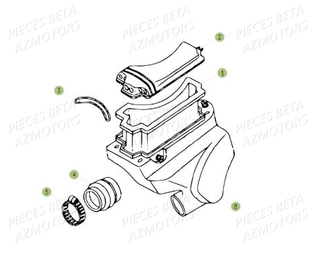 Filtre A Air AZMOTORS PiÃ¨ces BETA REV 80 - (2015)