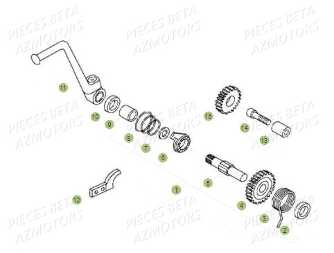 Kick Starter AZMOTORS PiÃ¨ces BETA REV 80 - (2015)