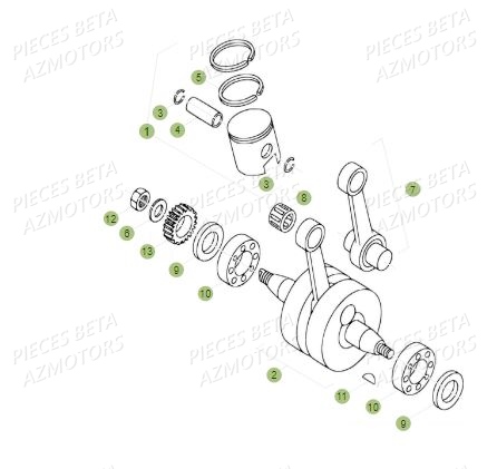 Vilebrequin AZMOTORS PiÃ¨ces BETA REV 80 - (2015)