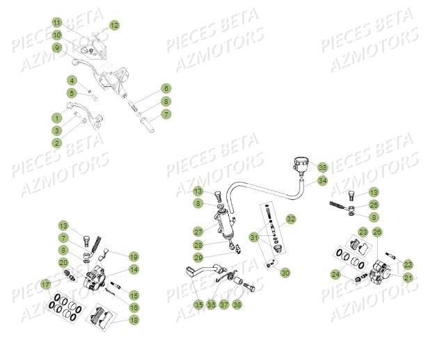 Freins AZMOTORS PiÃ¨ces BETA REV 80 - (2016)