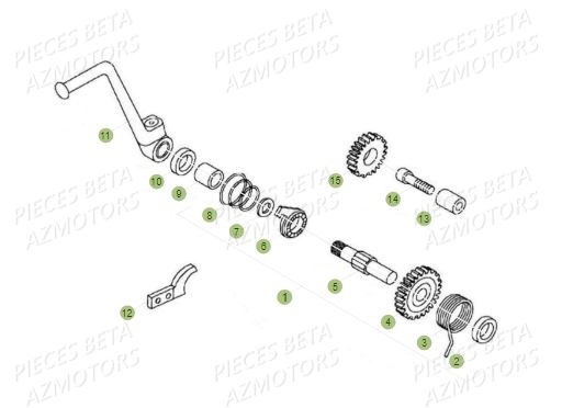 Kick Starter AZMOTORS PiÃ¨ces BETA REV 80 - (2016)