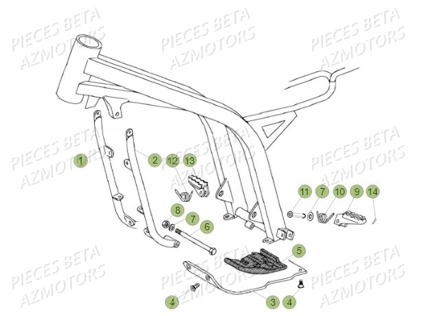 Accessoires Du Chassis AZMOTORS PiÃ¨ces BETA REV 80 - (2017)
