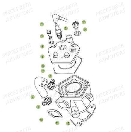Cylindre AZMOTORS PiÃ¨ces BETA REV 80 - (2017)