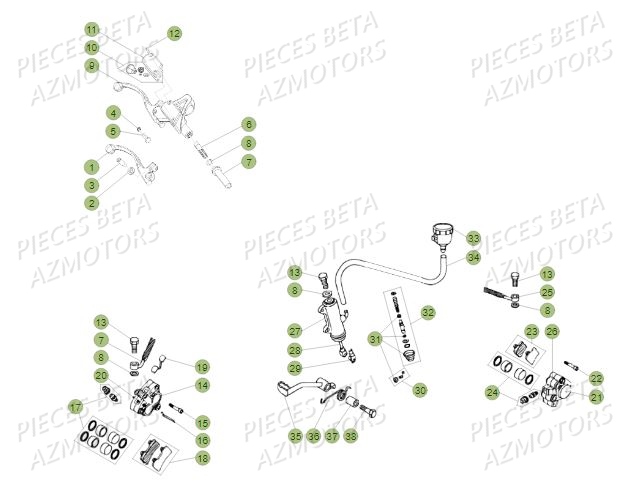 Freins AZMOTORS PiÃ¨ces BETA REV 80 - (2017)