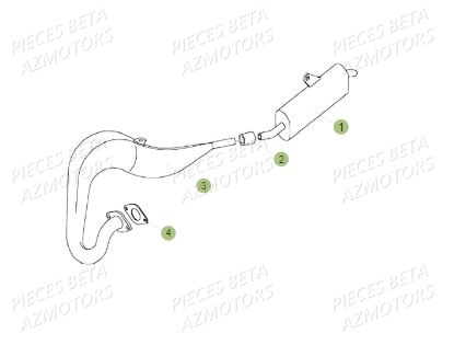 Echappement AZMOTORS PiÃ¨ces BETA REV 80 - (2018)