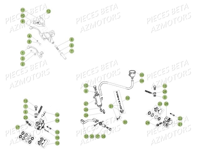 Freins AZMOTORS PiÃ¨ces BETA REV 80 - (2018)
