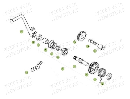 Kick Starter AZMOTORS PiÃ¨ces BETA REV 80 - (2018)