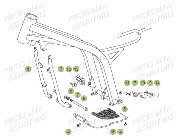 Accessoires Du Chassis AZMOTORS PiÃ¨ces BETA REV 80 - (2019)