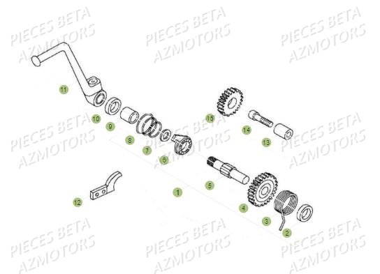 Kick Starter AZMOTORS PiÃ¨ces BETA REV 80 - (2019)