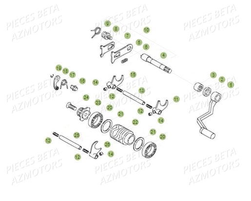 Selecteur AZMOTORS PiÃ¨ces BETA REV 80 - (2019)