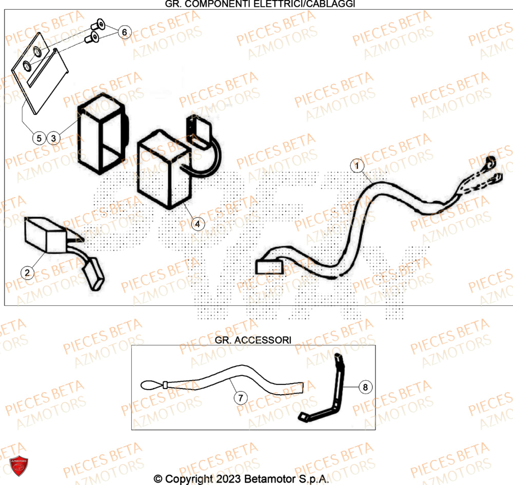 Equipement Electrique AZMOTORS PiÃ¨ces BETA REV 80 - (2024)