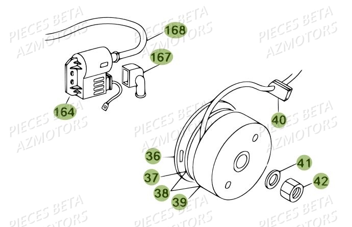 Allumage Du N Serie 100057 A 199999 AZMOTORS PiÃ¨ces BETA REV 80 JUNIOR - [2009]