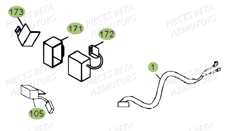 Equipement Electrique Du N Serie 100057 A 199999 AZMOTORS PiÃ¨ces BETA REV 80 JUNIOR - [2009]