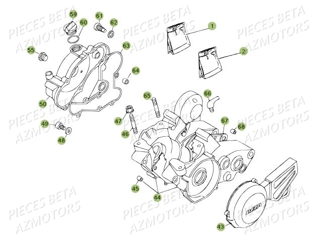 Carter AZMOTORS PiÃ¨ces BETA REV 80 JUNIOR - (2010-2011)