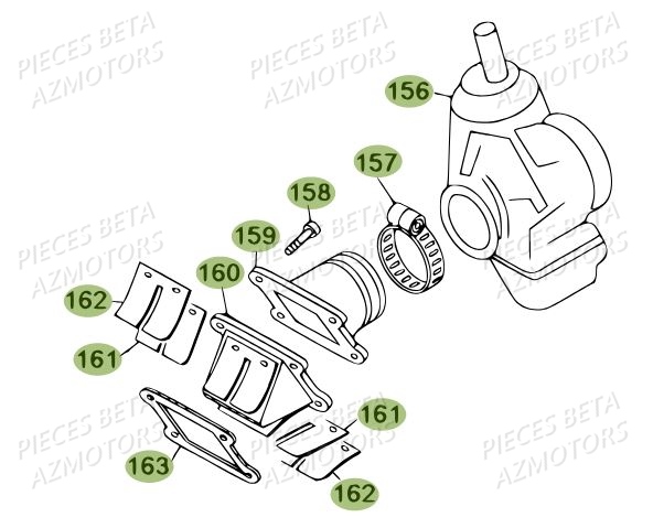 Carburateur AZMOTORS PiÃ¨ces BETA REV 80 JUNIOR - (2012)