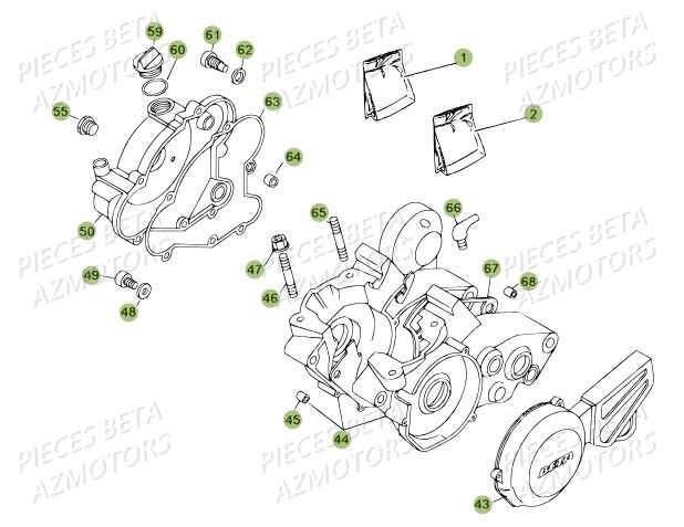 Carter AZMOTORS PiÃ¨ces BETA REV 80 JUNIOR - (2012)